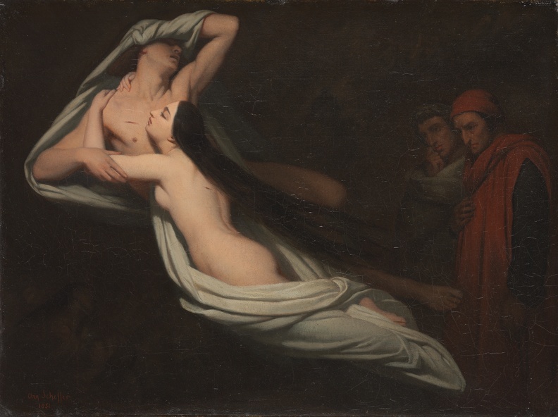 SCHEFFER ARY DANTE AND VIRGIL MEETING SHADES OF FRANCESCA DA RIMINI AND PAOLO CLEVE
