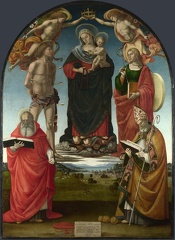 SIGNORELLI LUCA VIRGIN AND CHILD WITH SST. LO NG