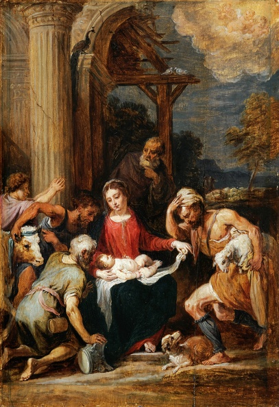 TENIERS DAVID YOUNGER ADORATION OF SHEPHERDS AFTER ANDREA SCHIAVONE LUGT