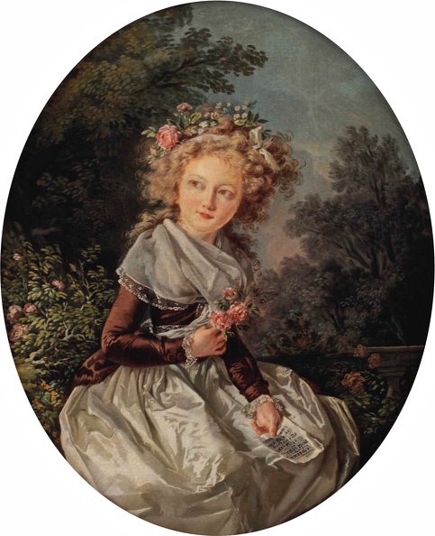 TRINQUESSE LOUIS ROLLAND PRT OF GIRL THREE QUARTER LENGTH 1785