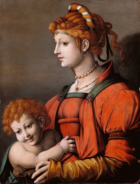 UBERTINI FRANCESCO BACCHIACCA PRT OF WOMAN AND CHILD ALLEGORY OF LIBERALITY