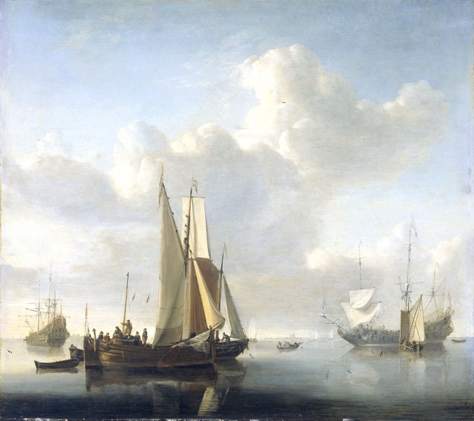 VELDE WILLEM VAN DE YOUNGER SHIPS OFF COAST 1707 RIJK