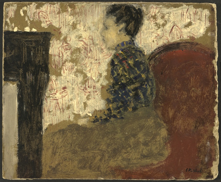 VUILLARD EDOUARD WOMAN SITTING BY FIRESIDE C1894 N G A