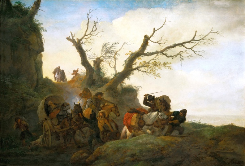 WOUWERMAN PHILIPS ATTACK ON GROUP OF TRAVELLERS KUHI