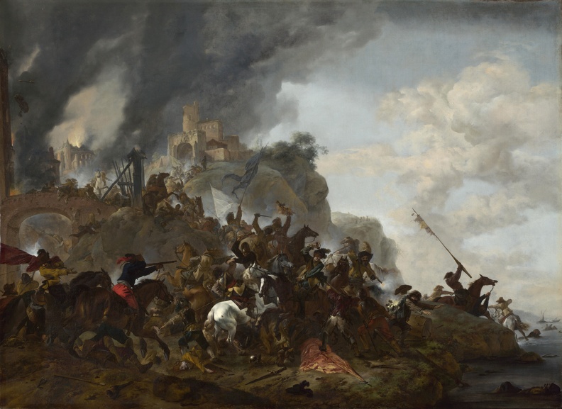 WOUWERMAN_PHILIPS_CAVALRY_MAKING_SORTIE_FROM_FORT_ON_HILL_LO_NG.JPG