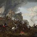 WOUWERMAN PHILIPS CAVALRY MAKING SORTIE FROM FORT ON HILL LO NG