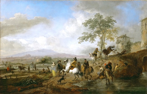 WOUWERMAN PHILIPS RIDING SCHOOL AND HORSE WATERING PLACE KUHI