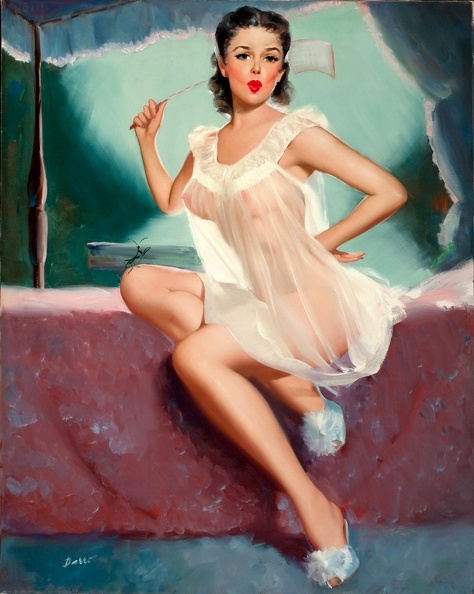  DARRO PETER PIN UP IN NEGLIGEE