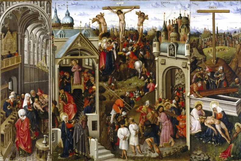 ALINCBROT LOUIS TRIPTYCH SCENES FROM LIFE OF CHRIST 1440 1450 PRADO