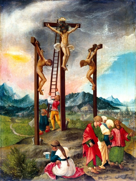 ALTDORFER ALBRECHT CHRIST EN CROIX VERS 1512 KASSEL