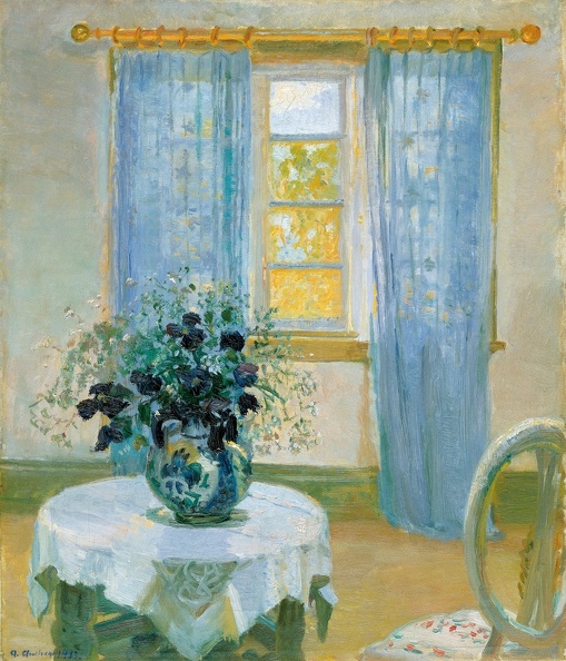 ANCHER ANNA INTERIOR WITH CLEMATIS 1913