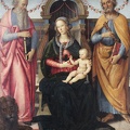 ANDREA D ASSISI MADONNA AND CHILD ENTHRONED BETWEEN SST. JEROME AND PETER
