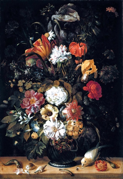 ANGERMEYER JOHANN BOUQUET FLOWERS AND ANIMALS 1704 534 LIEC