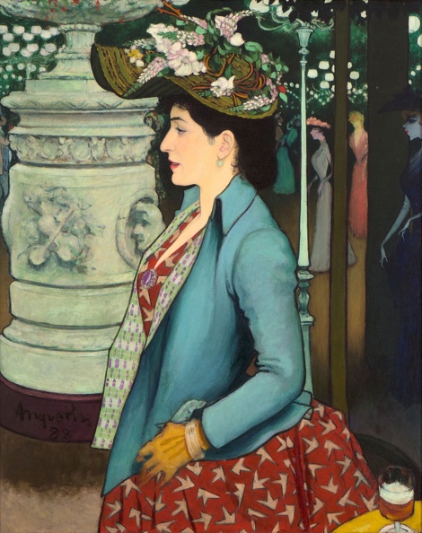 ANQUETIN LOUIS ELEGANT WOMAN AT ELYSEE MONTMARTRE CHICA