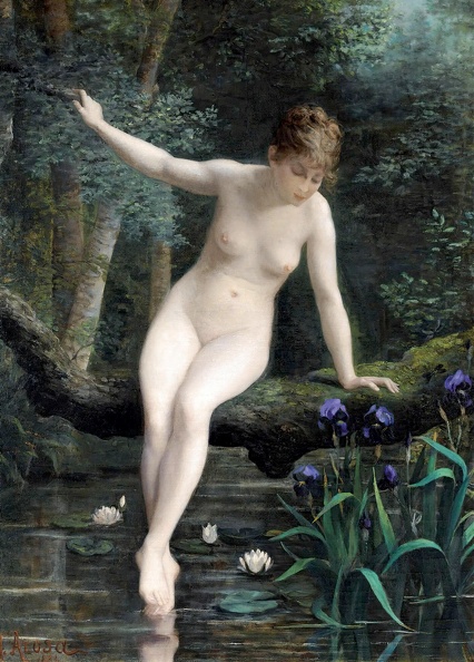 AROSA MARGUERITE YOUNG WOMAN BATHING 1884