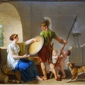 BARBIER JEAN JACQUES FRANCOIS SPARTAN WOMAN GIVING SHIELD TO HER SON 1805 PORTLAND