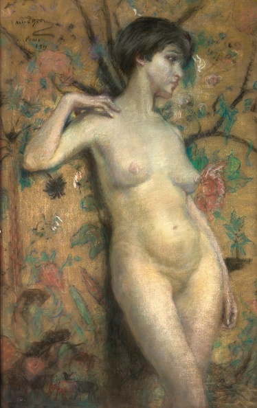 BARNEY ALICE PIKE NUDE AGAINST SCREEN 1911