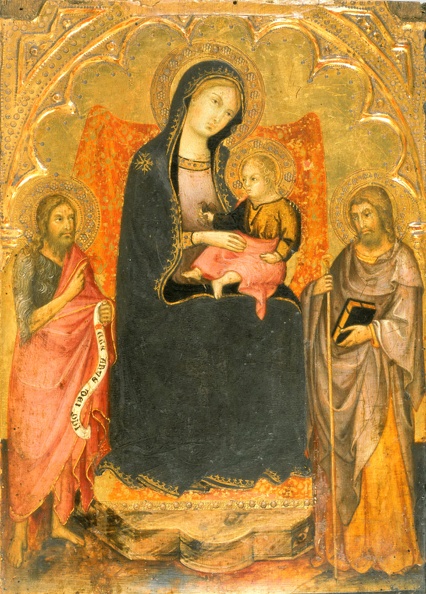 BARTOLO ANDREA DI VIRGIN AND CHILD ENTHRONED SST. JOHN BAPTIST AND JAMES MAJOR PHIL