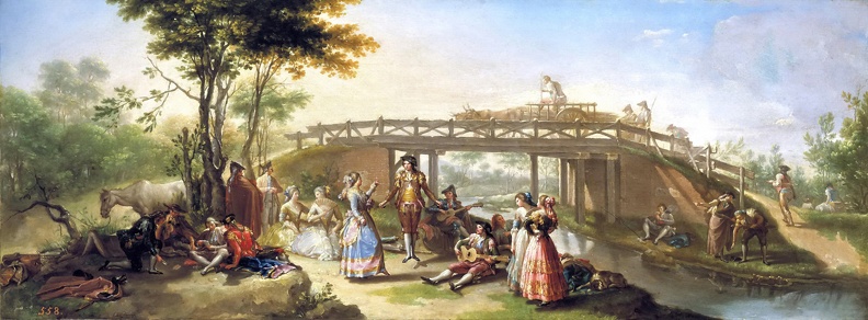 BAYEU FRANCISCO PONTE SU UN CANALE MADRID 1784 PRADO