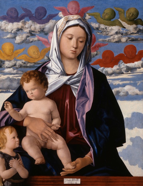 BELLINI GIOVANNI MADONNA AND CHILD WITH ST JOHN C1490