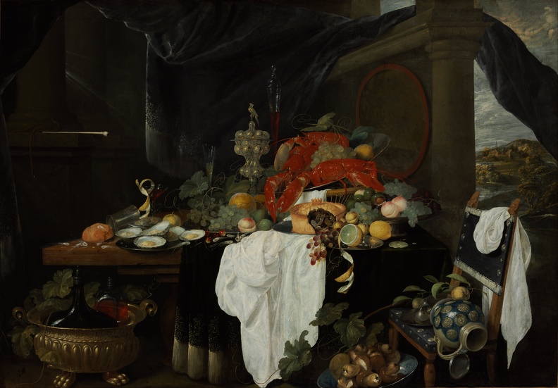 BENEDETTI ANDRIES PRONK STILLIFE WITH FRUIT OYTERS AND LOBSTERS GOOGLE