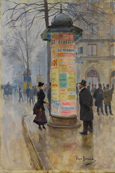 BERAUD JEAN ANNOUNCEMENT POSTS MORRIS ON CHAMPS ELYSEES PARIS STREET SCENE 1885 MET
