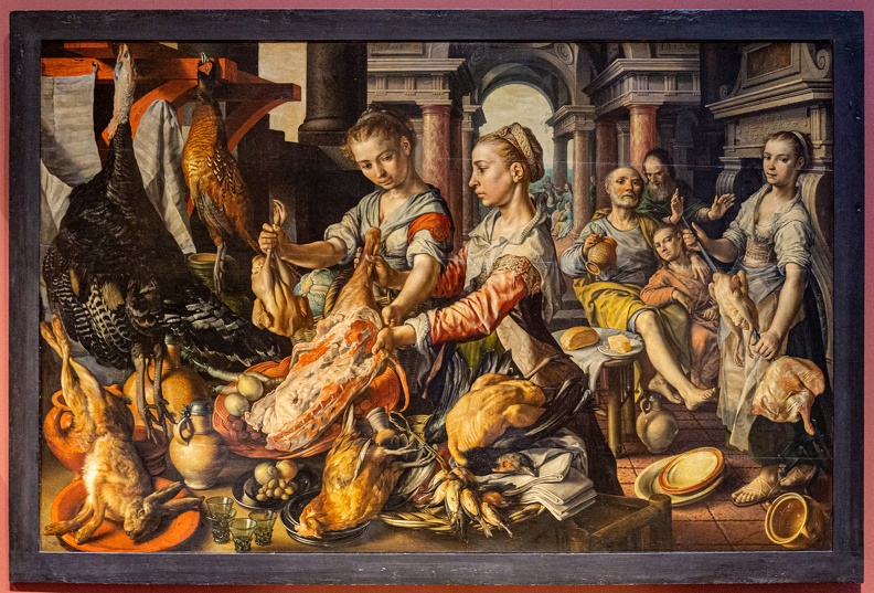 BEUCKELAER KITCHEN SCENE WITH CHRIST IN HOUSE OF MARHA AND MARY DSC6864
