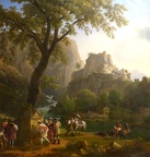 BIDAULT JEAN JOSEPH XAVIER FRANCOIS IER LA FONTAINE DE VAUCLUSE 1820 MUSEE CALVET