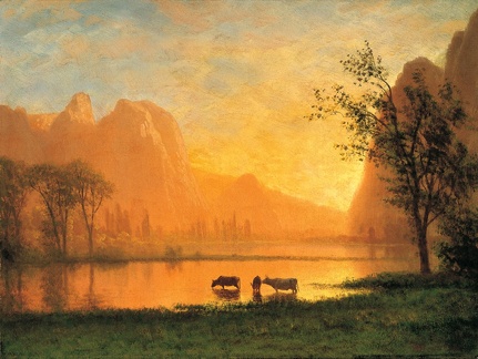 BIERSTADT ALBERT SUNSET IN YOSEMITE 1863 TH BO