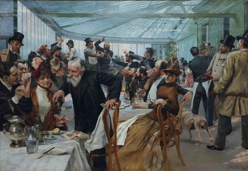 BIRGER HUGO SKANDINAVISKA KONSTNARERNAS FRUKOST CAFE LEDOYEN PARIGI FERNISSADAGEN 1886