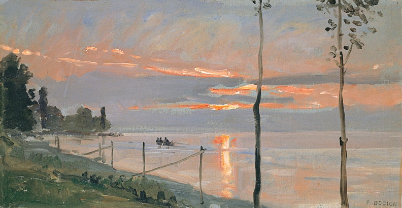 BOCION FRANCOIS SUNSET IN YVOIRE STUDY