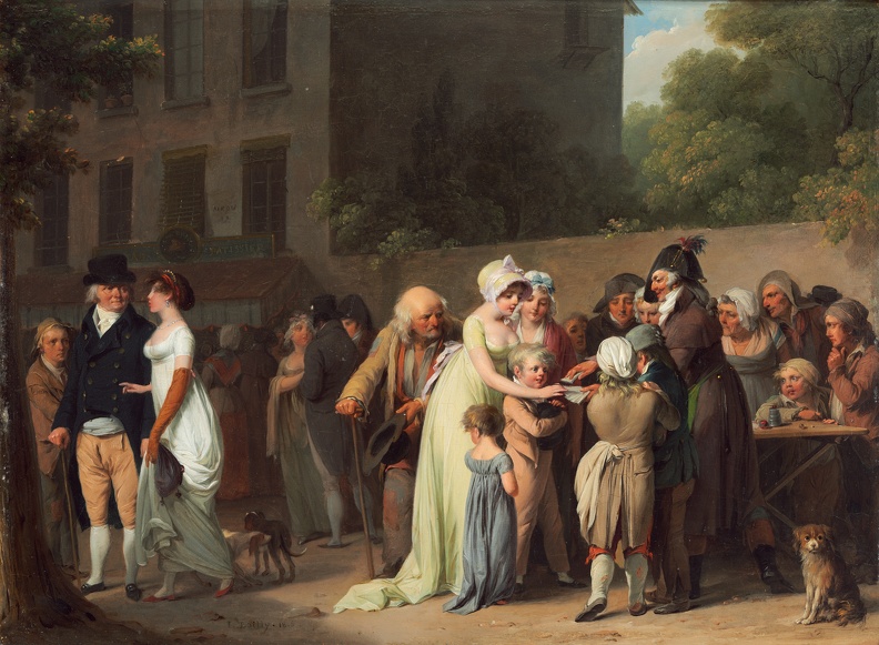 BOILLY LOUIS LEOPOLD CARD SHARP ON BOULEVARD