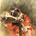 BOLDINI GIOVANNI GIRL WEARING RED SHAWL SOTHEBY
