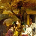 BOL FERDINAND ABRAHAM RECEIVING THREE ANGELS 1660 1663 RIJK