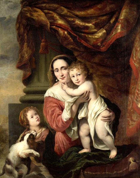 BOL FERDINAND PRT OF JOANNA DE GEER ANDIR CHILDREN CECILIA AND LAURENS RIJK