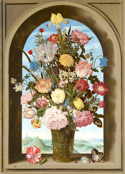BOSSCHAERT AMBROSIUS ELDER STILLIFE VASE FLOWERS 1618 MAUR
