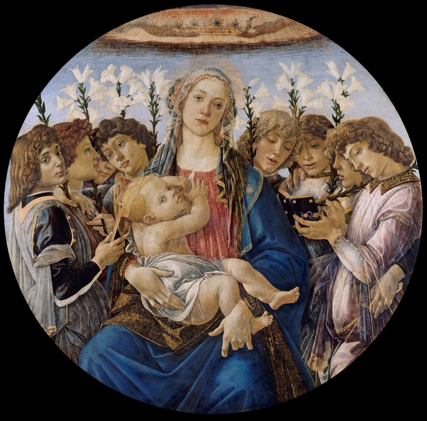 BOTTICELLI SANDRO MARY WITH CHILD AND SINGING ANGELS GOOGLE