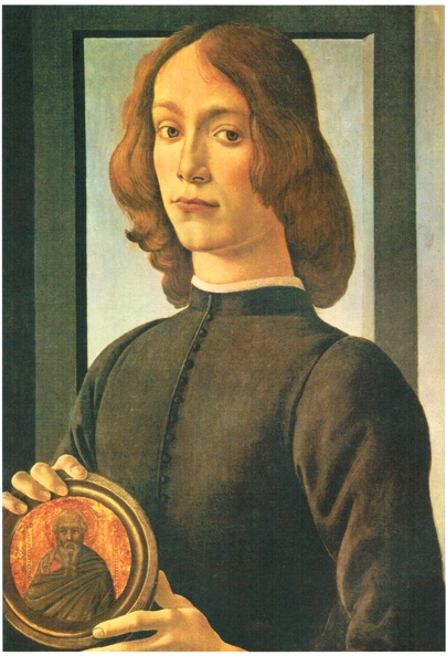 BOTTICELLI SANDRO PRT OF YOUNG MAN MEDALLION C1480 PRIVATE