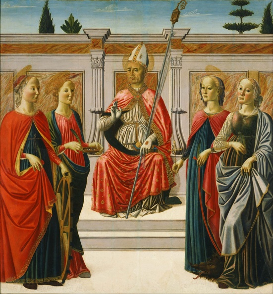 BOTTICINI FRANCESCO ST. NICOLAS AND STS CATHERINE LUCY MARGARET AND APOLLONIA GOOGLE