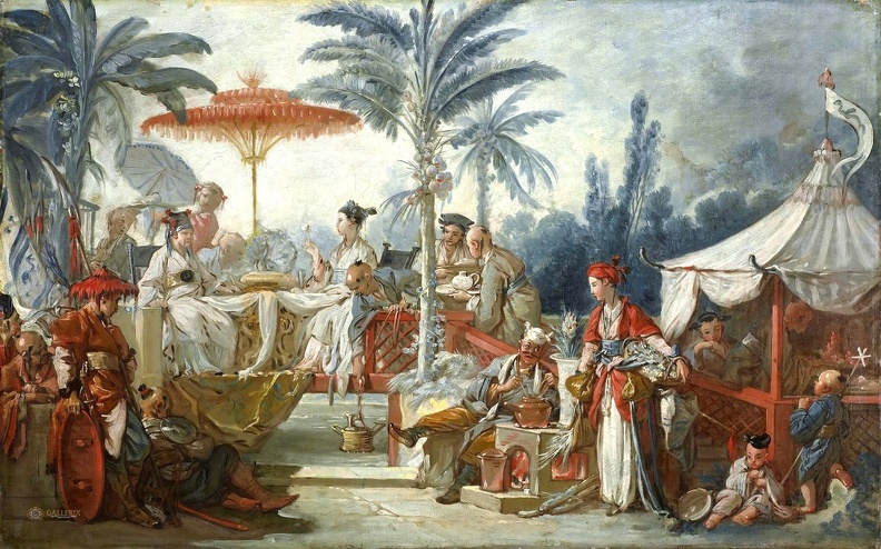 BOUCHER FRANCOIS BANQUET OF CHINESE EMPEROR