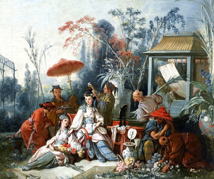 BOUCHER FRANCOIS CHINESE GARDEN 1750 BESANCON