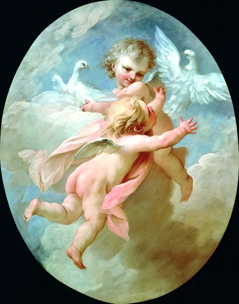 BOUCHER FRANCOIS ANGELS AND DOVES