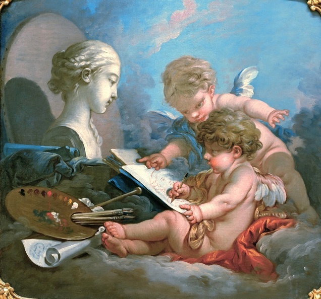 BOUCHER FRANCOIS CUPIDS ALLEGORY ART 1760 HERMITAGE