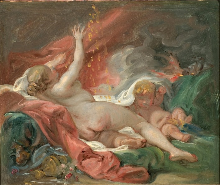BOUCHER FRANCOIS DANAE AND SHOWER OF GOLD STUDY STOCKHOLM