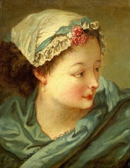 BOUCHER FRANCOIS HEAD OF YOUNG WOMAN CLEVE