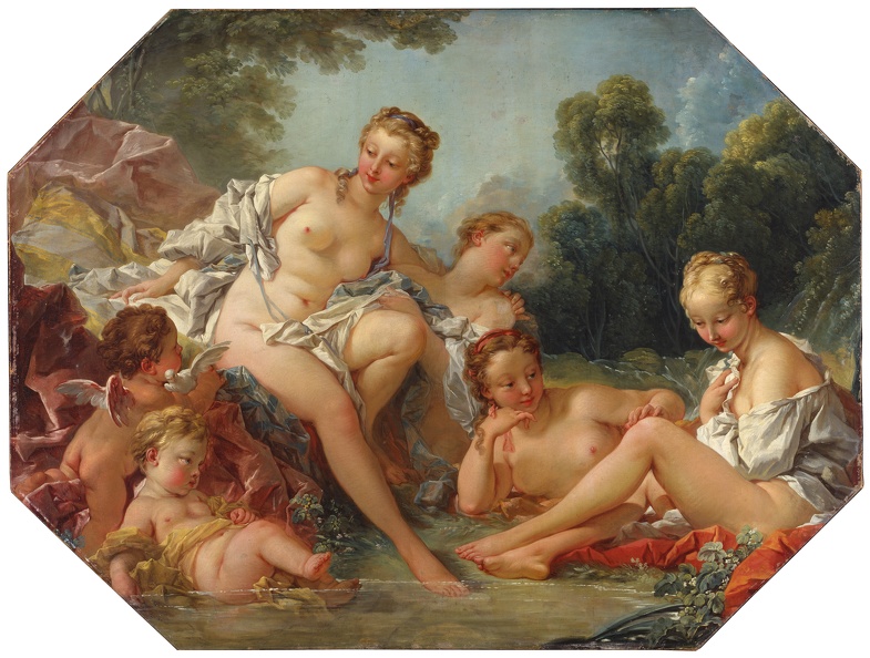 BOUCHER FRANCOIS VENUS IN HER BATH SURROUNDED BY NYMPHS AND CUPIDS NATIONAL