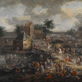 BOUDEWYNS ADRIAEN AND PEETER BOUT MARKET DAY LATE 1600S OR EARLY 1700S