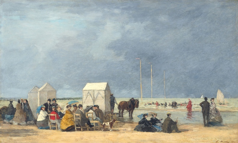 BOUDIN EUGENE BATHING TIME AT DEAUVILLE 1865