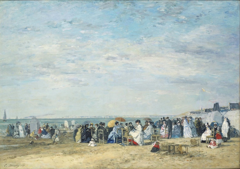 BOUDIN EUGENE BEACH OF TROUVILLE 1867