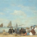 BOUDIN EUGENE BEACH SCENE AT TROUVILLE 1863 N G A